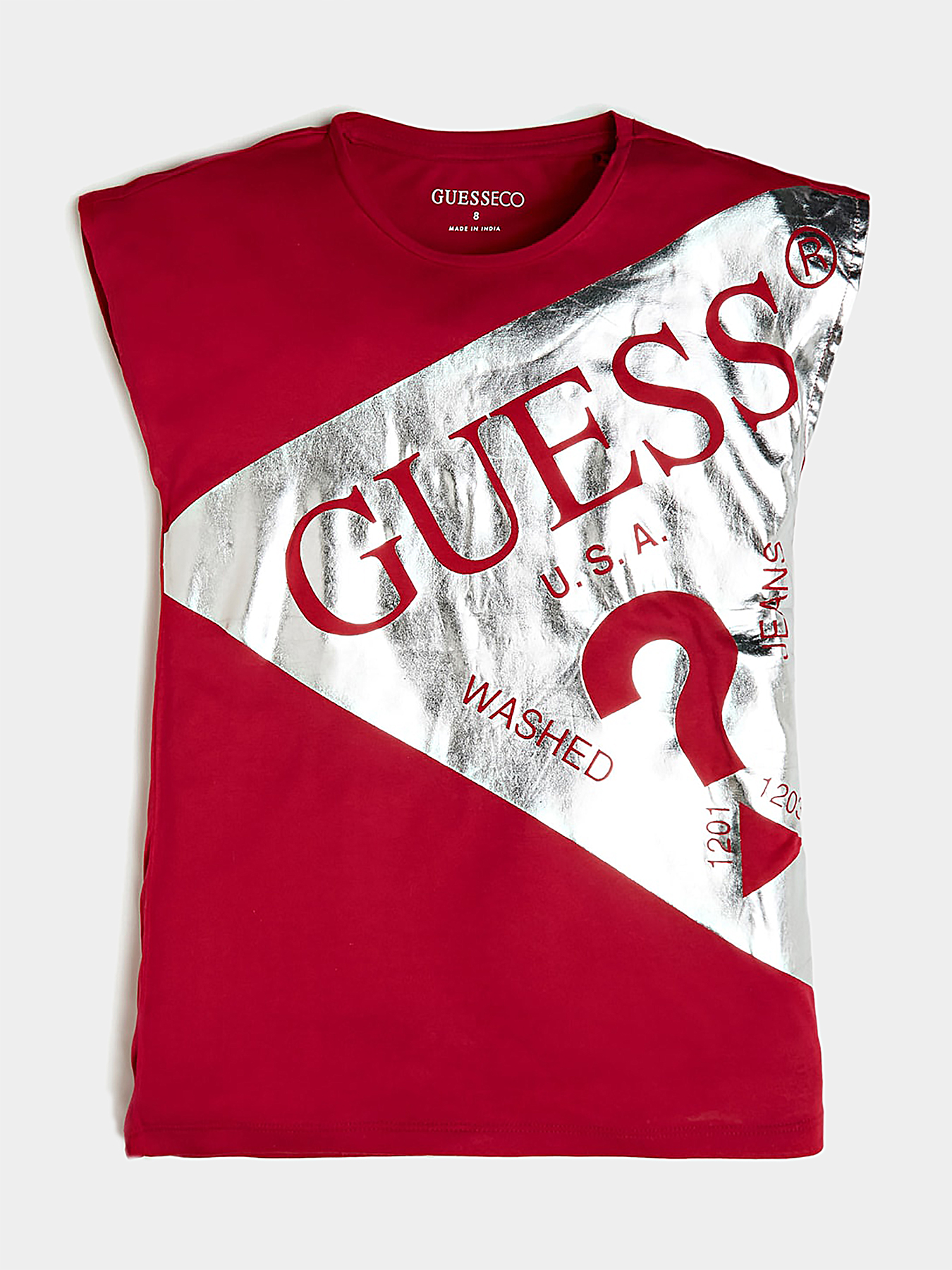 guess red tee