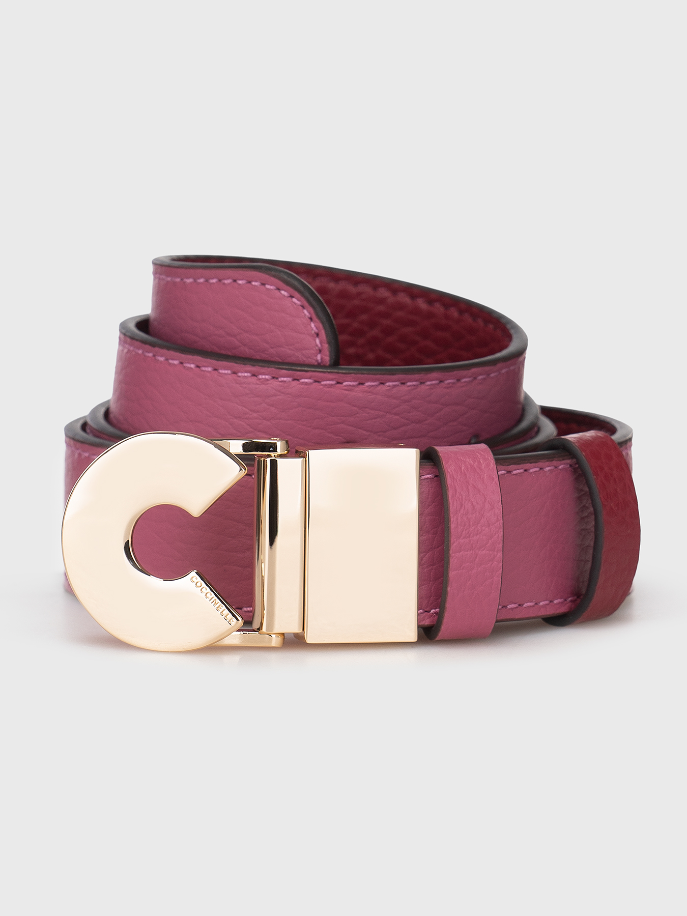Reversible belt with gold buckle brand COCCINELLE 