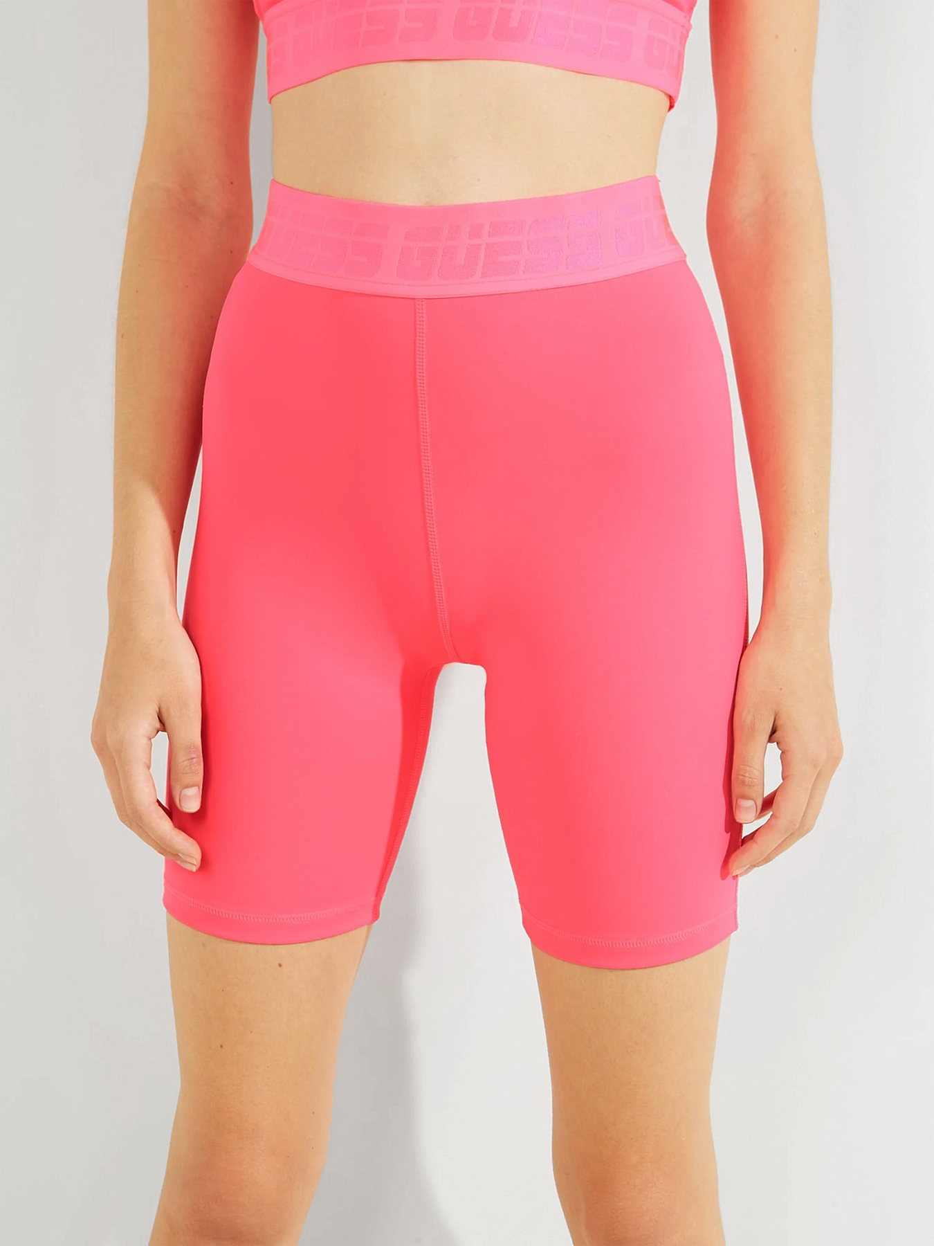 AILEEN black biker shorts brand GUESS 