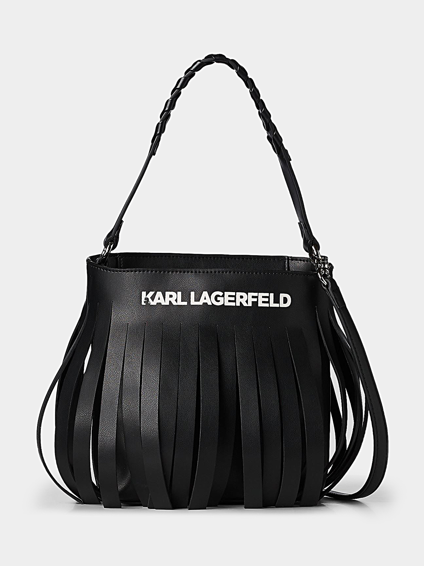 K/FRINGE Hobo bag in black color brand Karl Lagerfeld