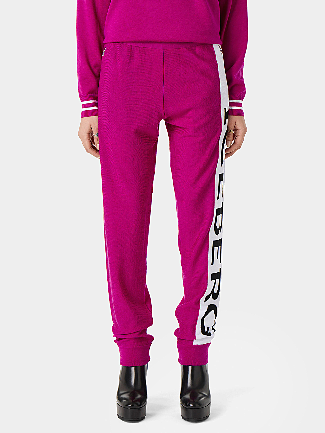 Pants with contrasting logo inscription brand ICEBERG ...