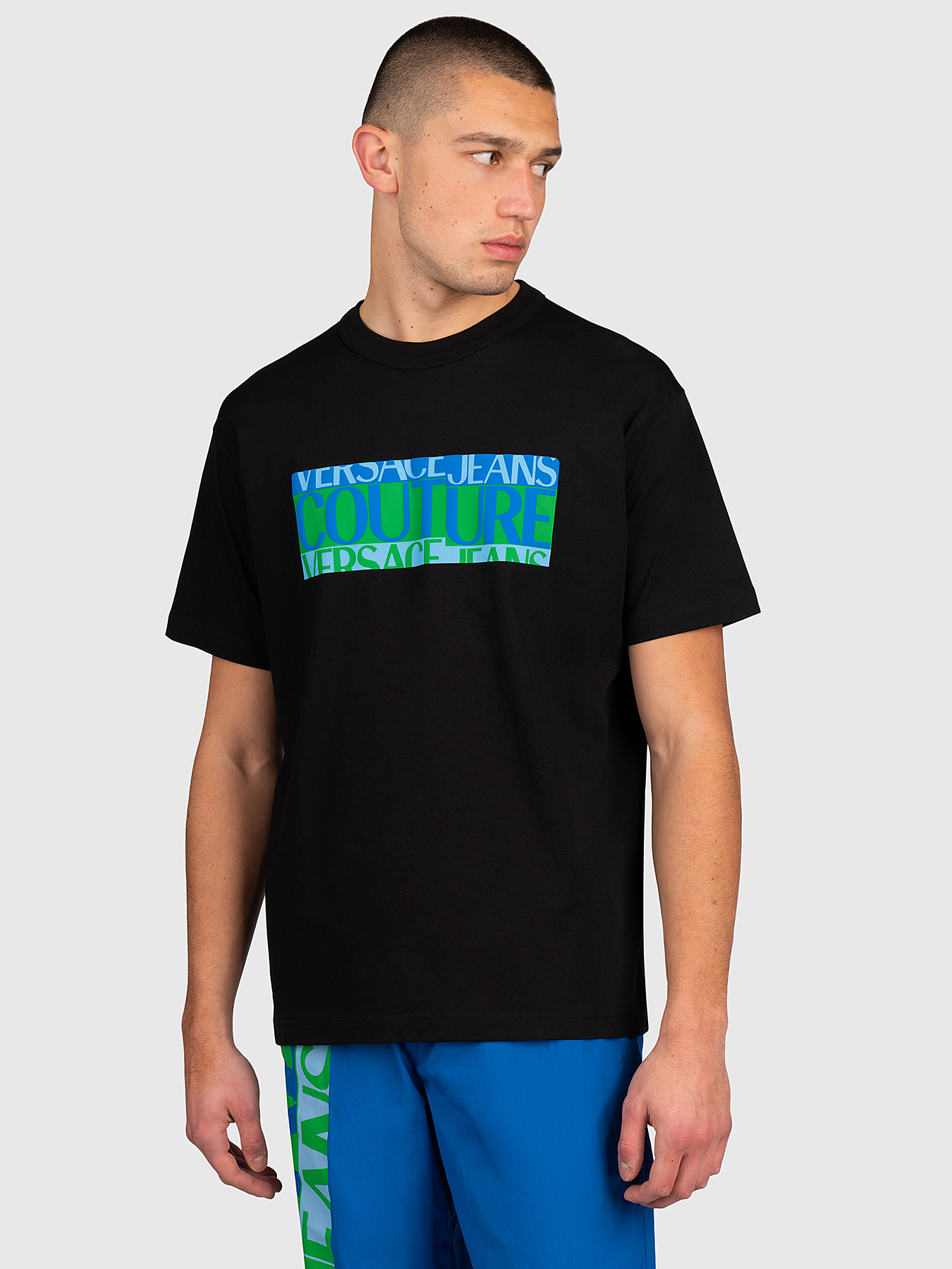 NEW 関税送料込 ベルサーチジーンズ Tシャツ authentic, brand new,Tigers print Versace Jeans t-shirt, M