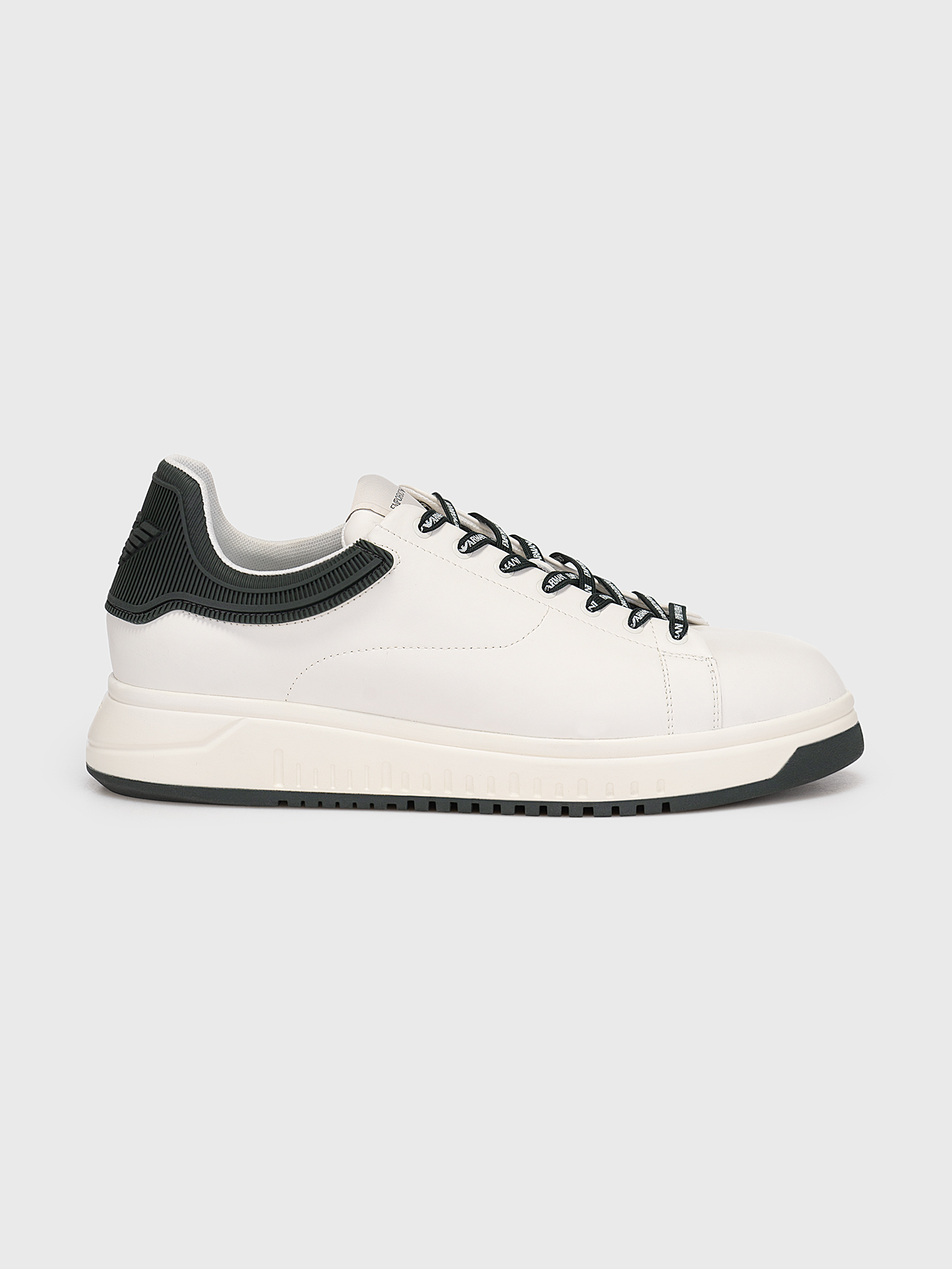 Leather sneakers with logo brand EMPORIO ARMANI