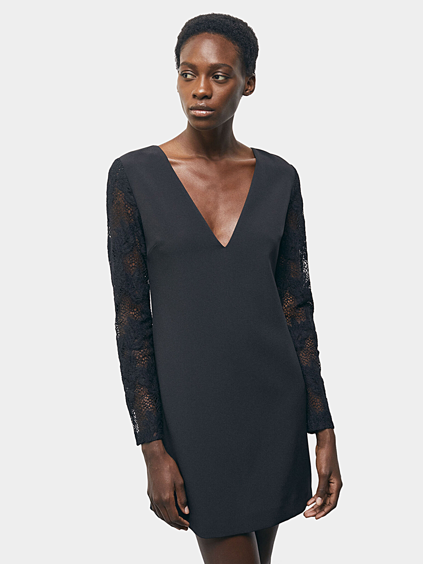 【完売品】Lumignon Lacefrill backribbon dress LACE V-NECK DRESS – Alessandra Rich