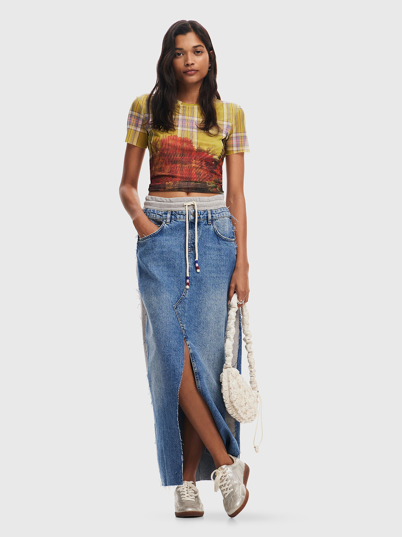 PEKIN denim maxi skirt brand DESIGUAL — Globalbrandsstore.com/en