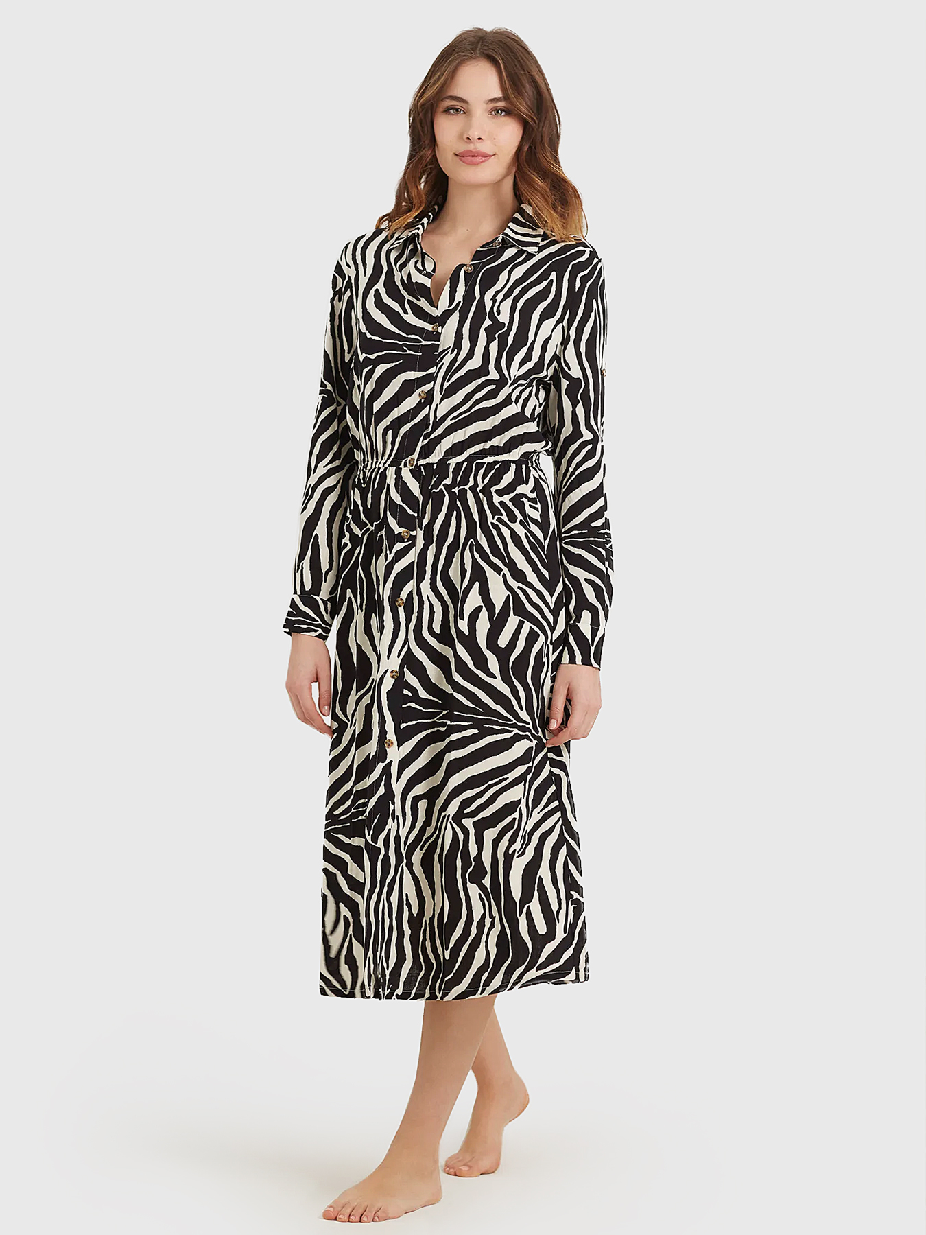 MANYARA beach dress with zebra print brand YAMAMAY