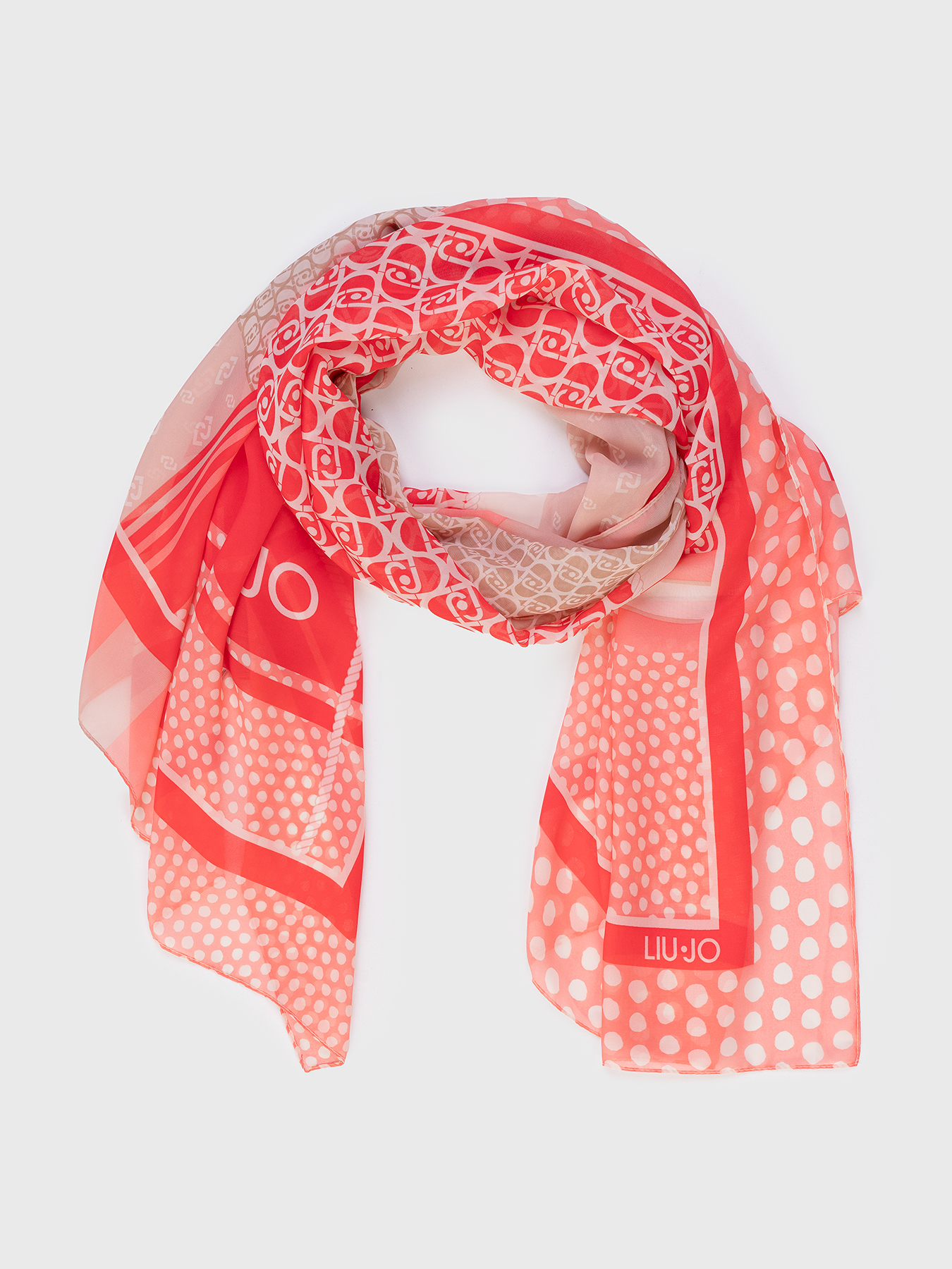 スカーフ LIU JO Woman Neck scarf Coral 2A4020T0300 81750 Liu Jo Women's Coral Scarf - Scaglione Ischia