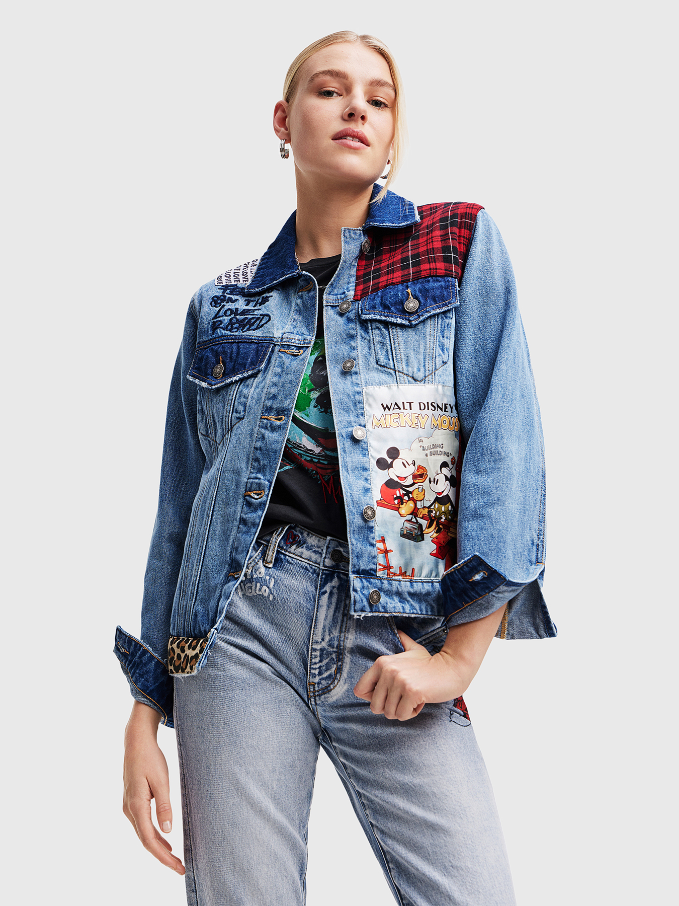 MICKEY)デニムドッキングトップス MICKEY denim jacket brand DESIGUAL — Globalbrandsstore.com/en