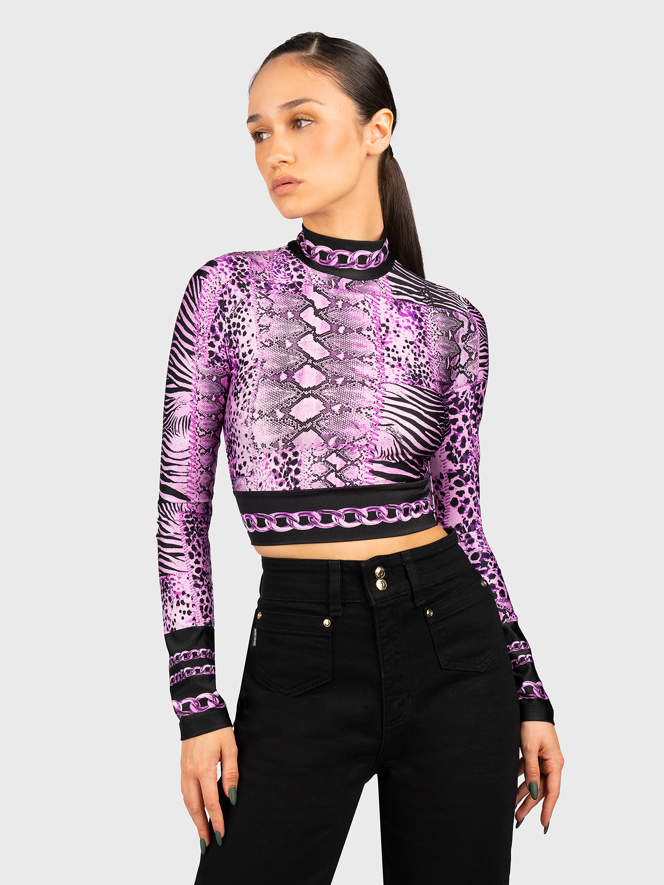 JUST cavalli イタリア製 クロップド丈 パンツ　y2k N1384 JUST cavalli イタリア製 クロップド丈 パンツ y2k N1384