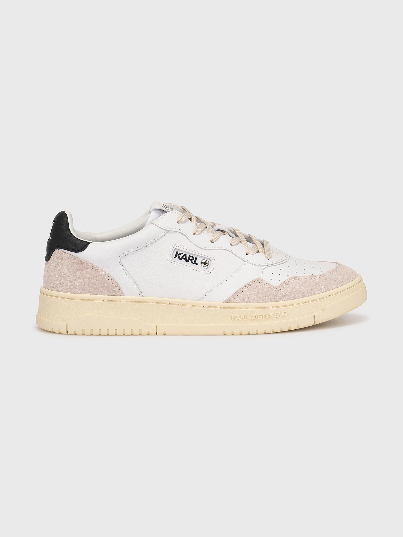 KARL LAGERFELD クルKLカウンタスニカ KL53020 001 KREW KL sports shoes with suede inserts brand Karl Lagerfeld