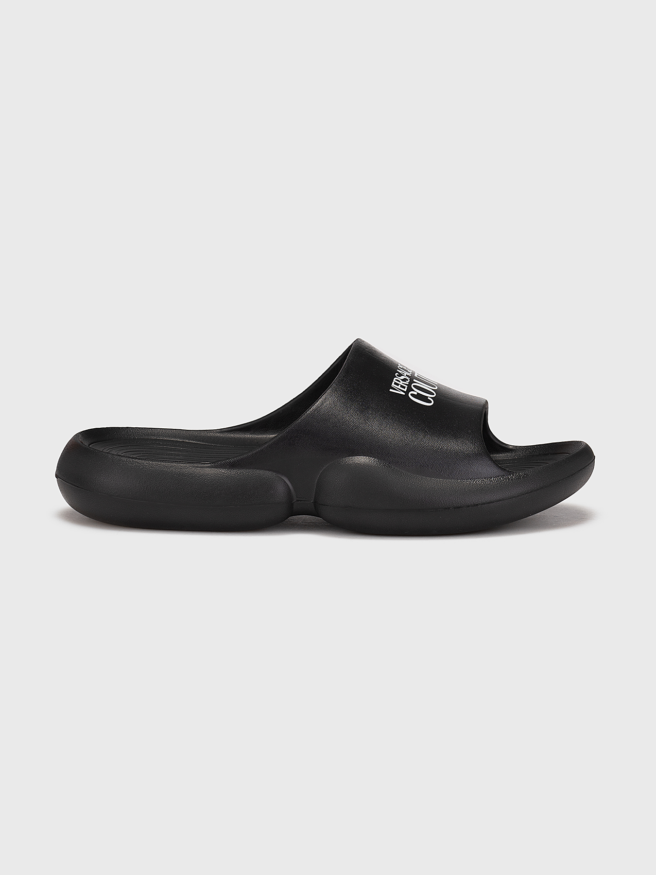 シューズ・サンダルその他 VERSACE Terry slippers M NEW $250 VERSACE Black Allover Logo MEDUSA Cotton Terry