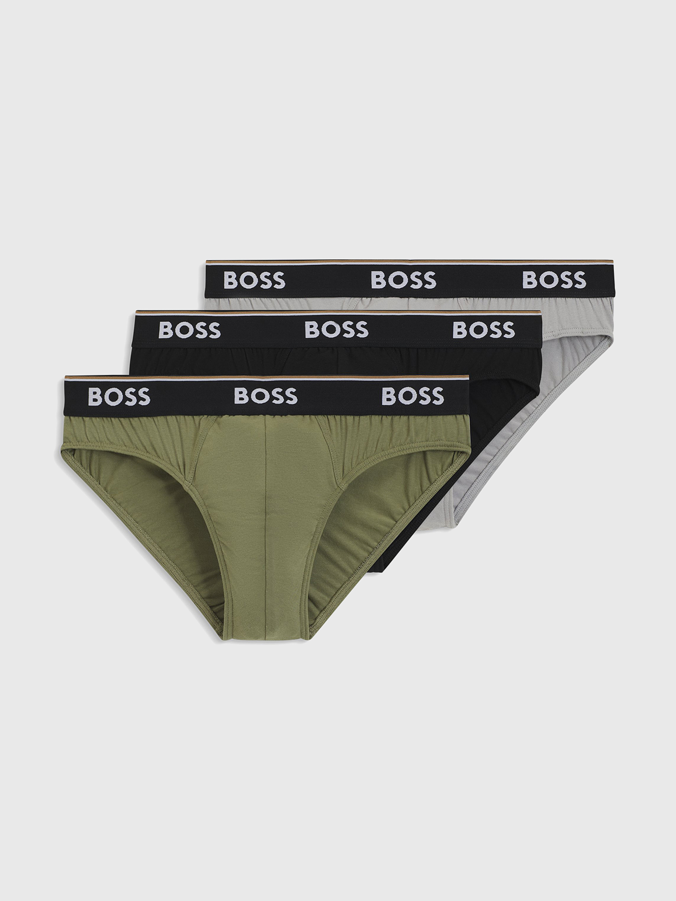 Set of three pairs of cotton briefs brand BOSS — Globalbrandsstore.com/en