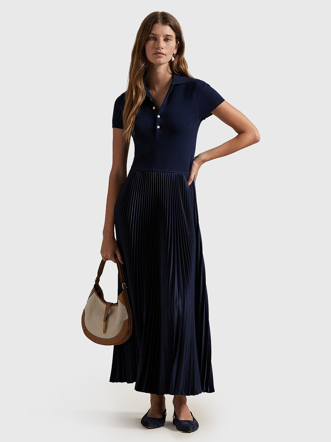 オールインワン・サロペット Polo Ralph Lauren Long Navy Blue Dress Navy blue maxi dress brand POLO RALPH LAUREN