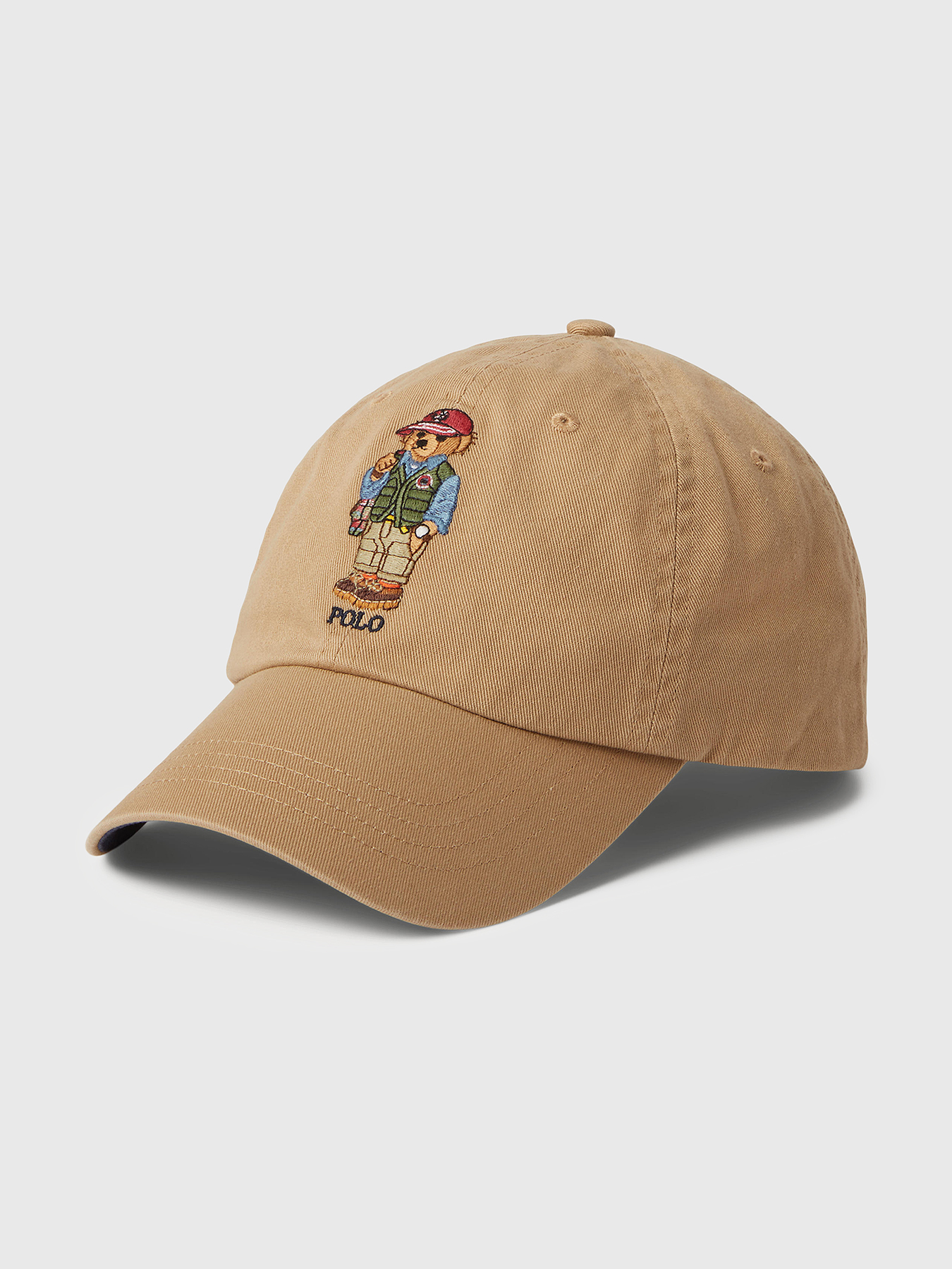 Beige baseball cap with Polo Bear embroidery brand POLO RALPH