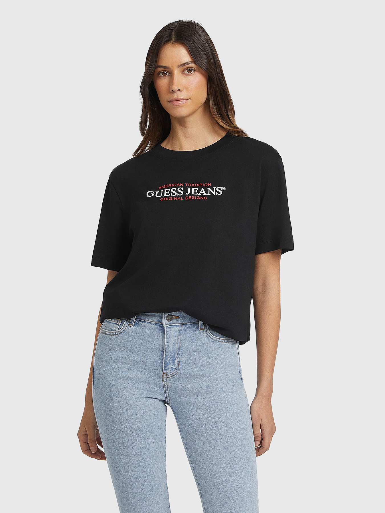 AMERICAN T-shirt with logo brand GUESS JEANS