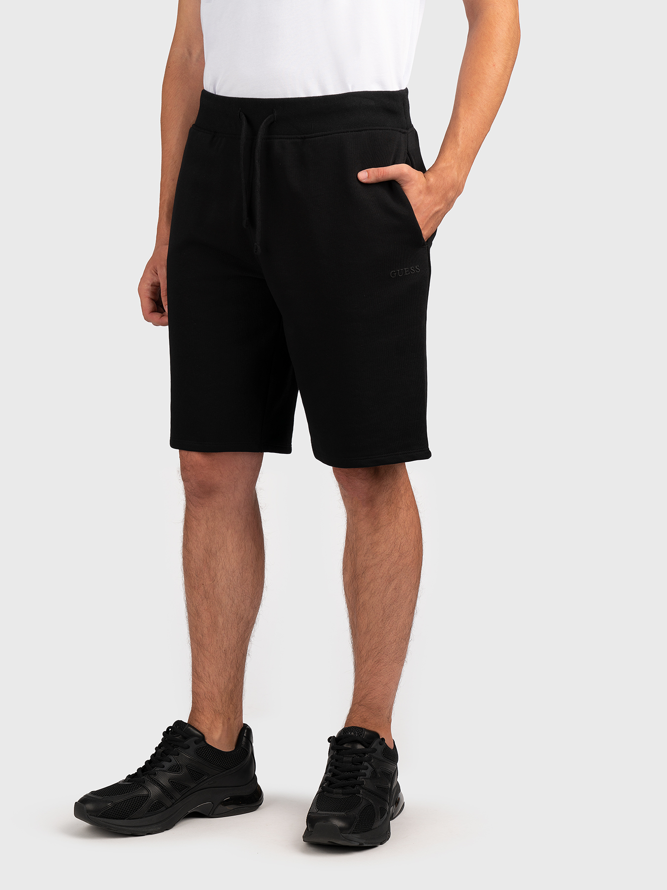 【GLOWNY】韓国人気★ (S,M,L) G MODAL BUTTON SHORTS ☆GLOWNY☆G MODAL BUTTON SHORTS (WHITE)☆正規品/韓国直送料込